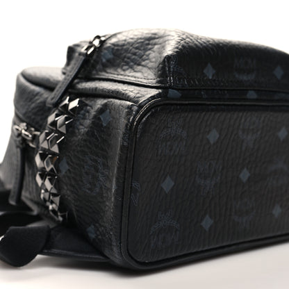 MCM Visetos Side Stud Mini Stark Backpack Black 9 of 10