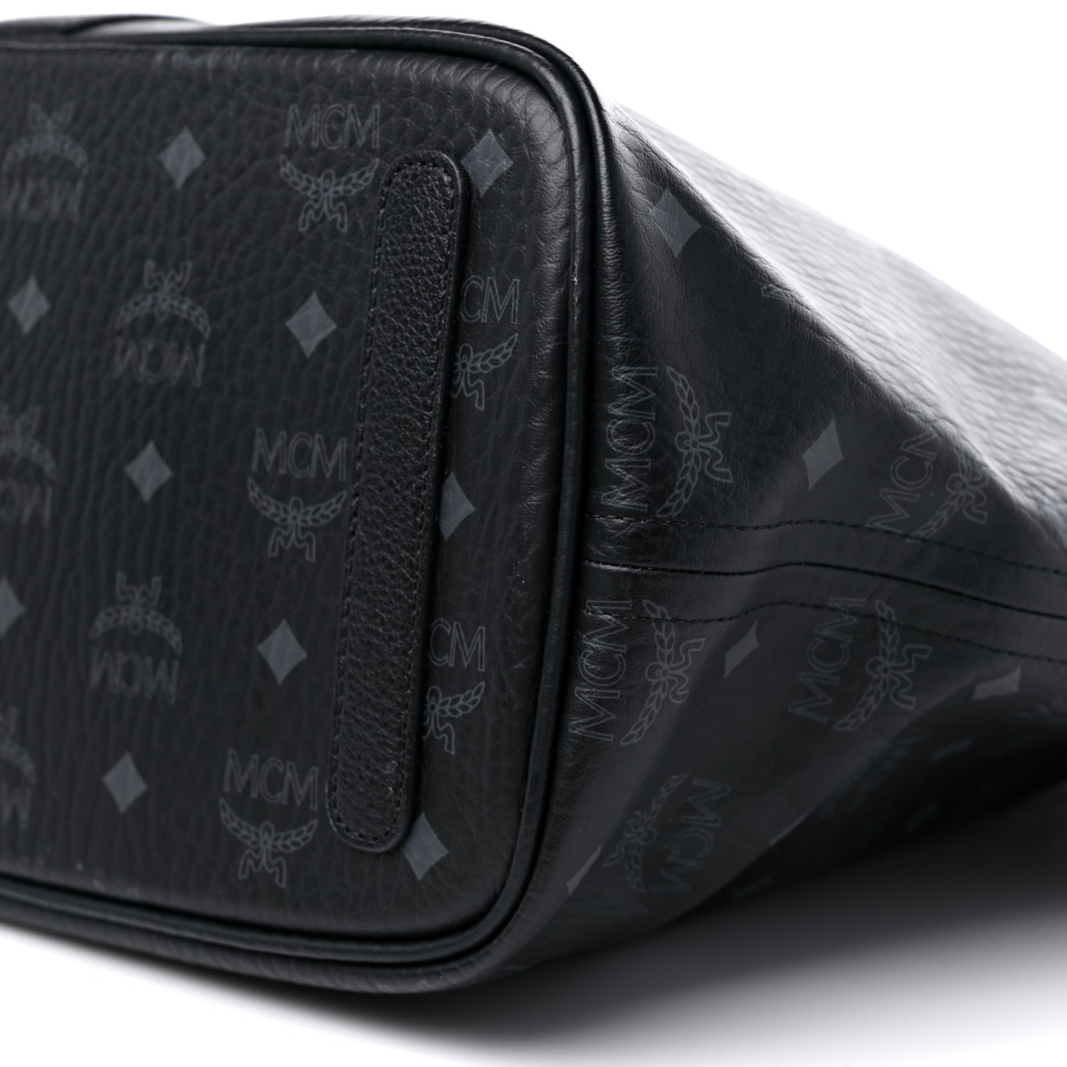 MCM Visetos Medium Liz Reversible Shopper Tote Black 9 of 14