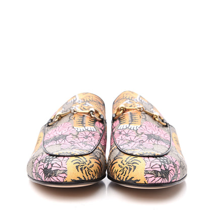 Gucci GG Supreme Monogram Bengal Womens Princetown Slippers 39 Beige Crop Pink 2 of 9