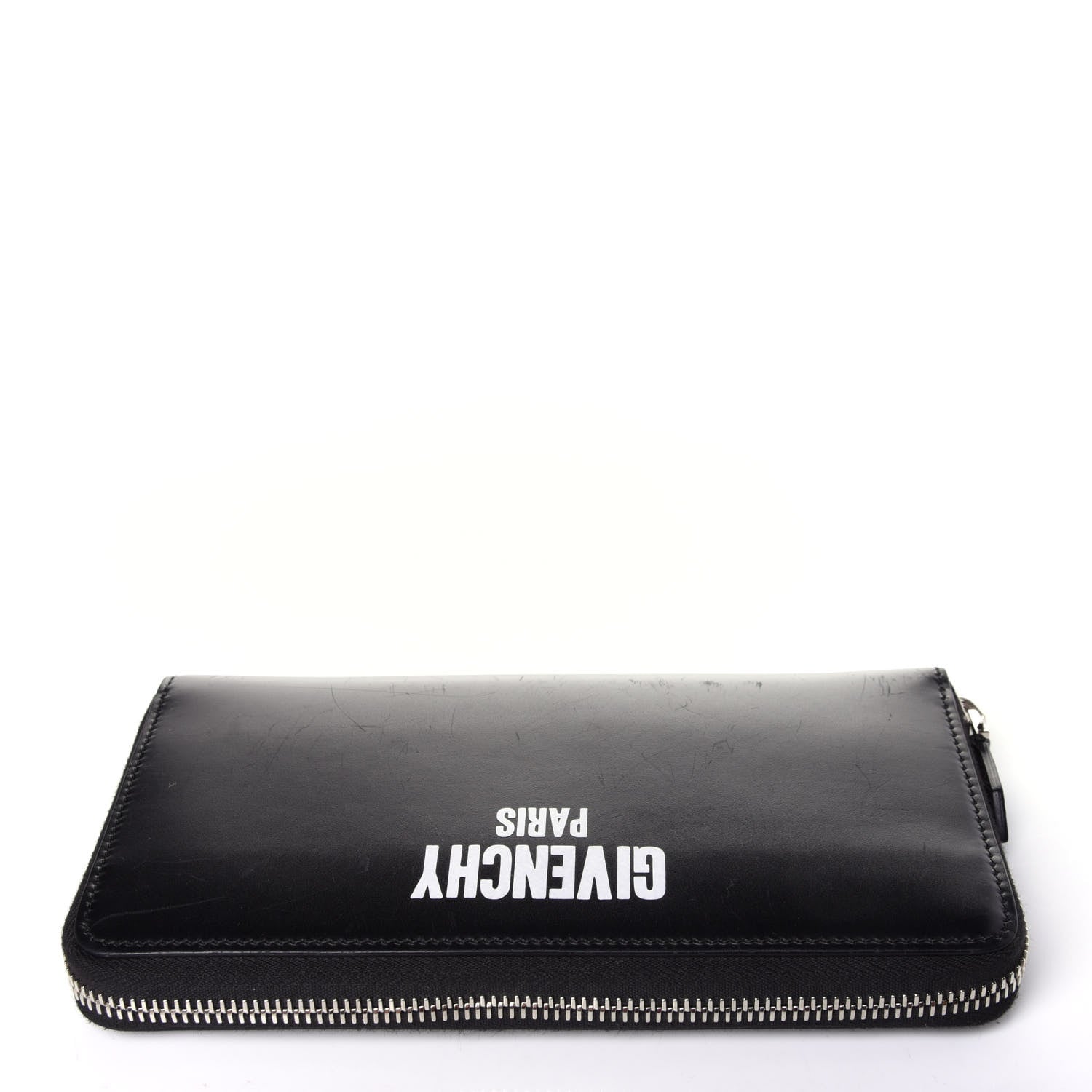 Givenchy Calfskin Logo Zip Around Wallet Black 9 of 10