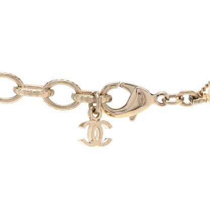 Chanel Pearl CC Chain Long Necklace Gold Pearly White 5 of 5