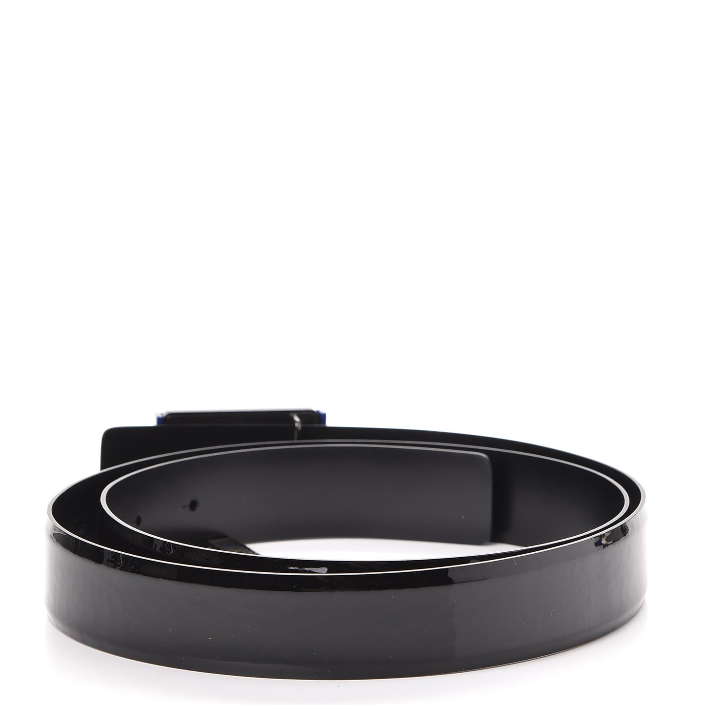 Patent Plexiglass CC Boy Belt 100 40 Black Blue