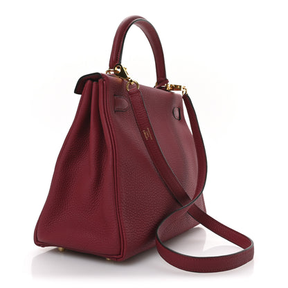 Hermes Togo Kelly Retourne 28 Rouge Grenat 3 of 11