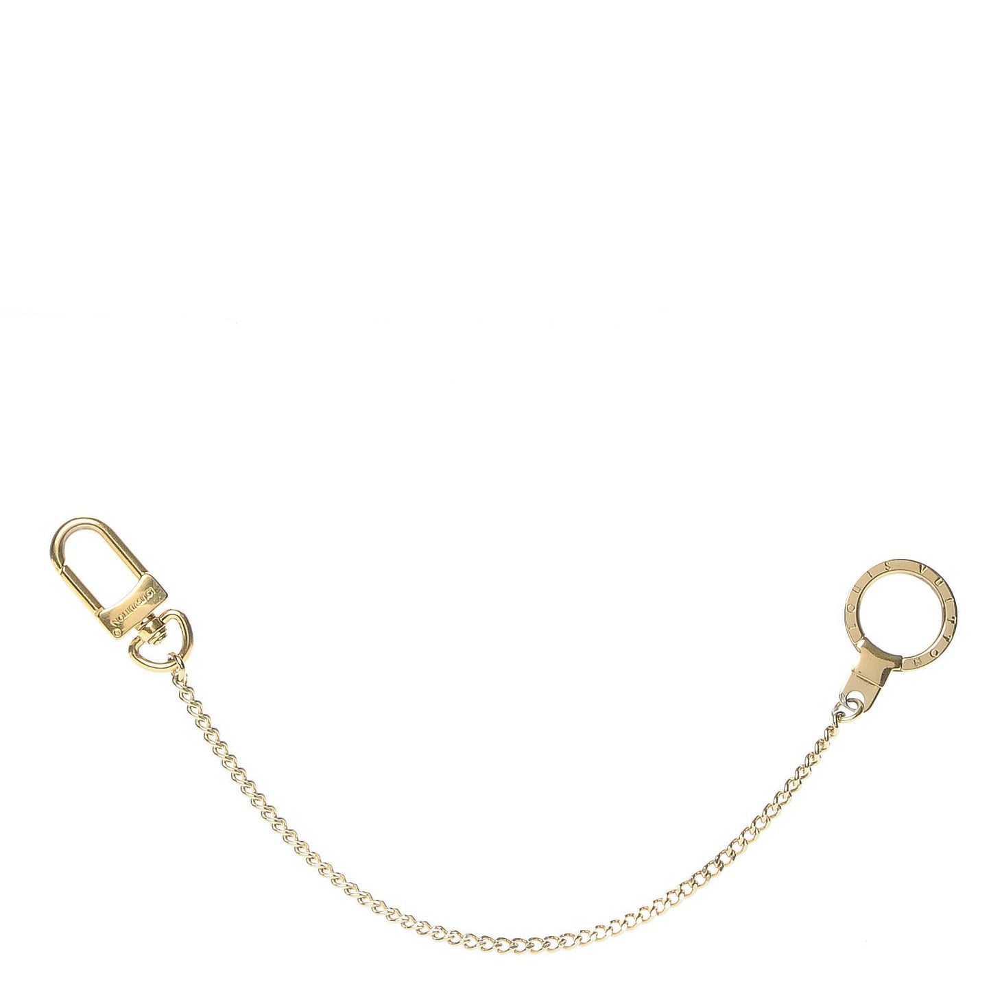 Metal Pochette Extender Key Ring Chain Gold