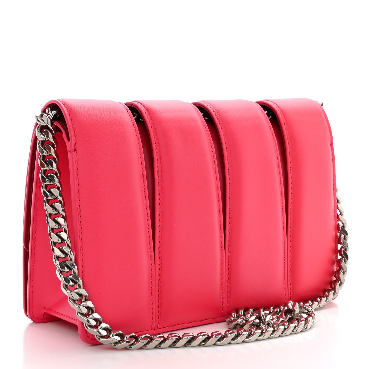 Alexander McQueen Calfskin Small Slash Bag Fuscia Lipstick 3 of 10