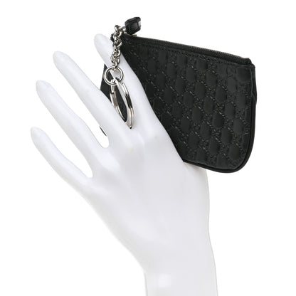 Gucci Microguccissima Key Ring Coin Case Black 2 of 8