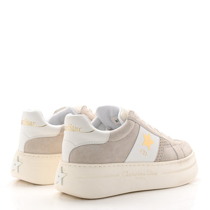 Christian Dior Suede Calfskin Dior Star Ors Platform Sneakers White Black 39 Light Beige White 5 of 10