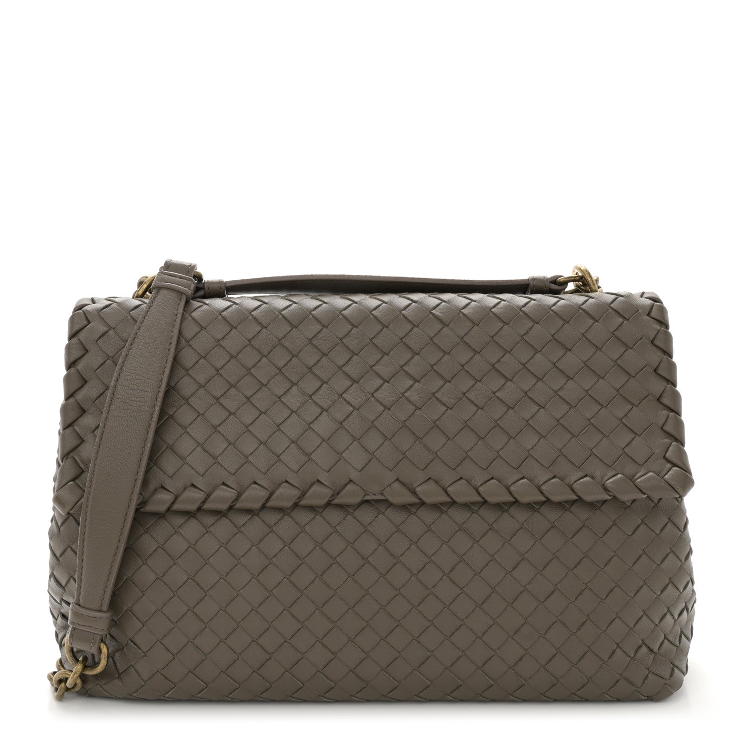 Bottega Veneta Nappa Intrecciato Medium Olimpia Shoulder Bag Mink 1 of 11