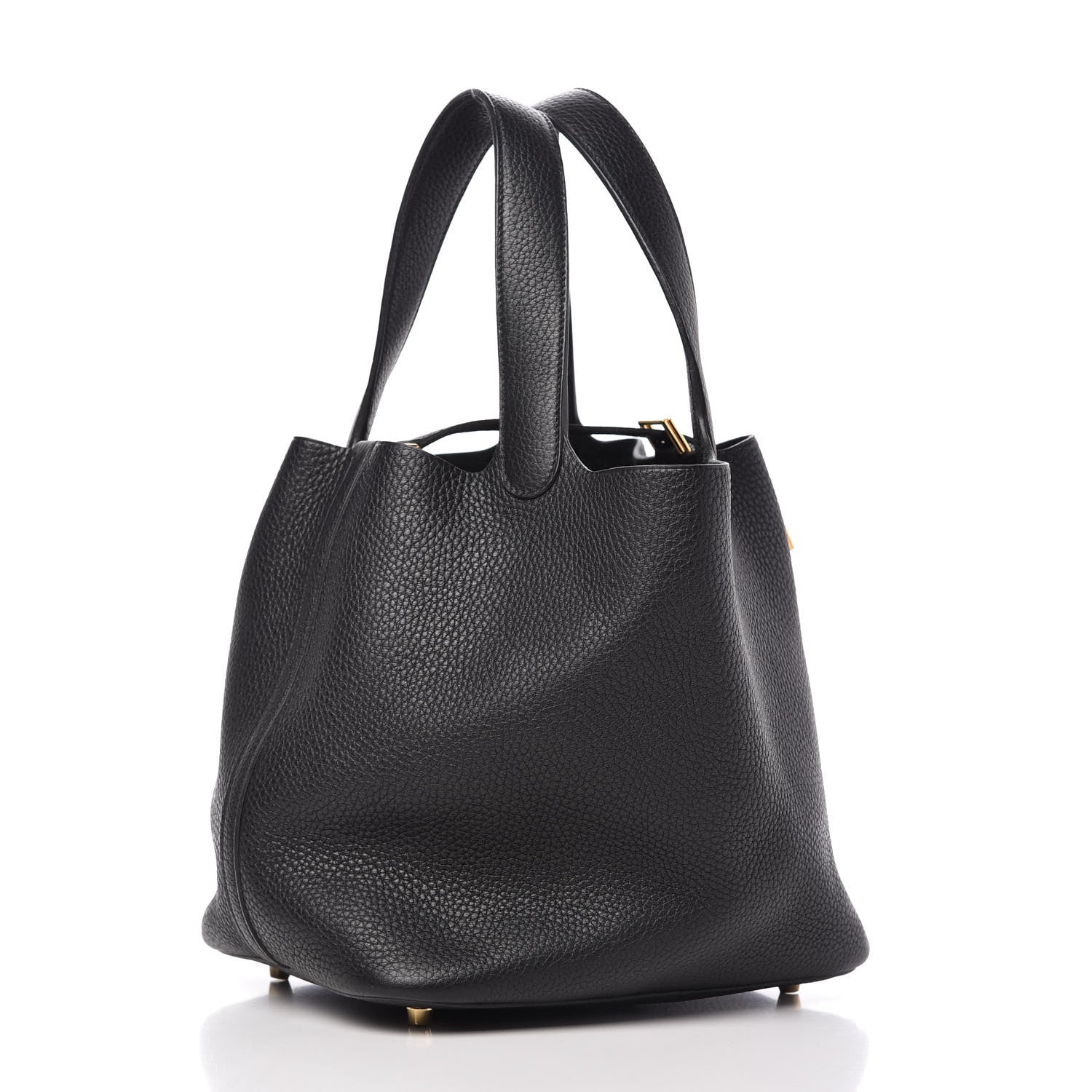 Hermes Taurillon Clemence Picotin Lock 22 MM Black 3 of 9