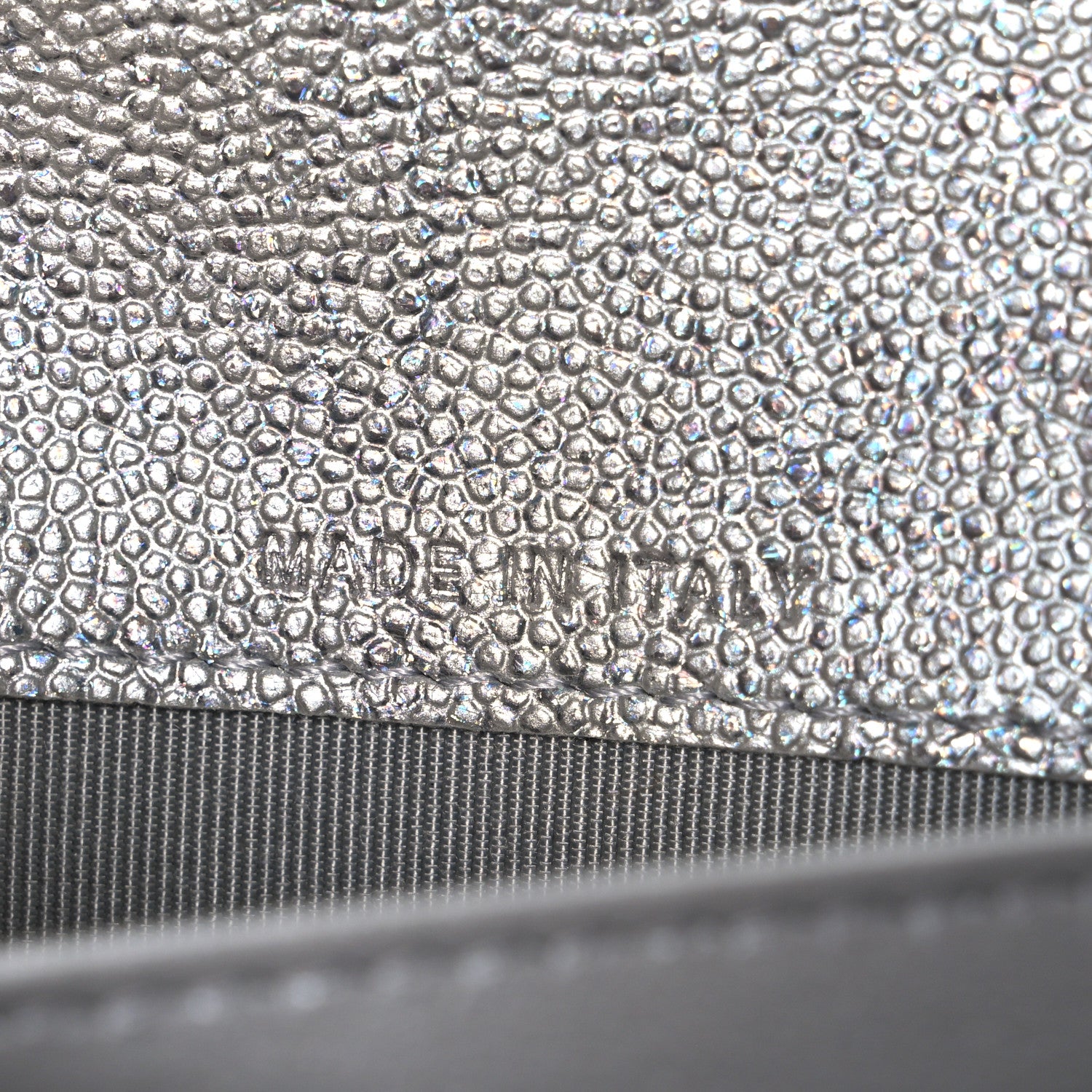 Chanel Glittered Metallic Caviar Quilted Large Flap Wallet Silver 7 of 8
