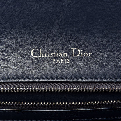Christian Dior Metallic Patent Micro-Cannage Medium Diorama Flap Bag Silver 6 of 9