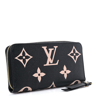 Louis Vuitton Empreinte Monogram Giant Zippy Wallet Black Beige 3 of 6