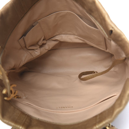 Chanel Metallic Goatskin Luxe Ligne Tote Gold 5 of 11