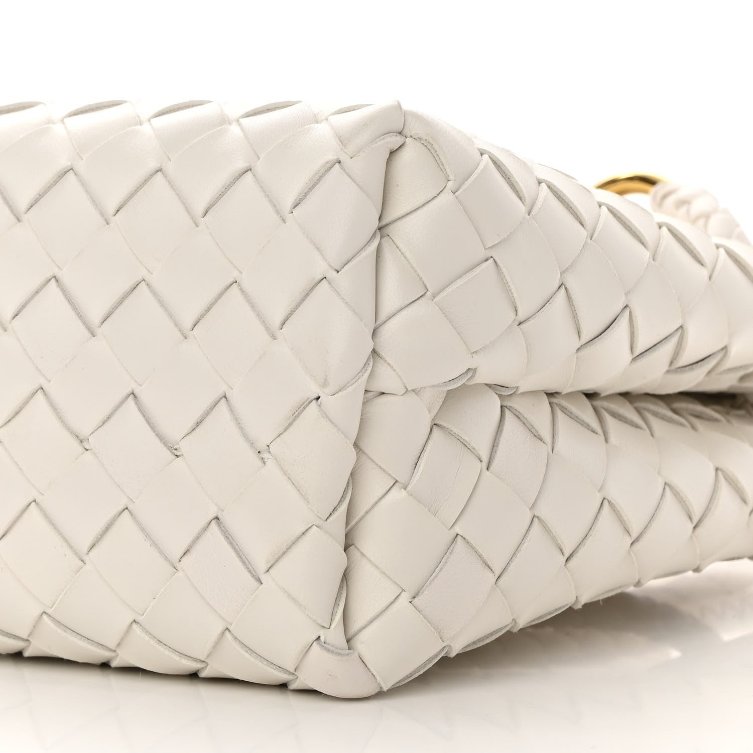 Bottega Veneta Nappa Intrecciato Small Andiamo Shoulder Bag White 9 of 10