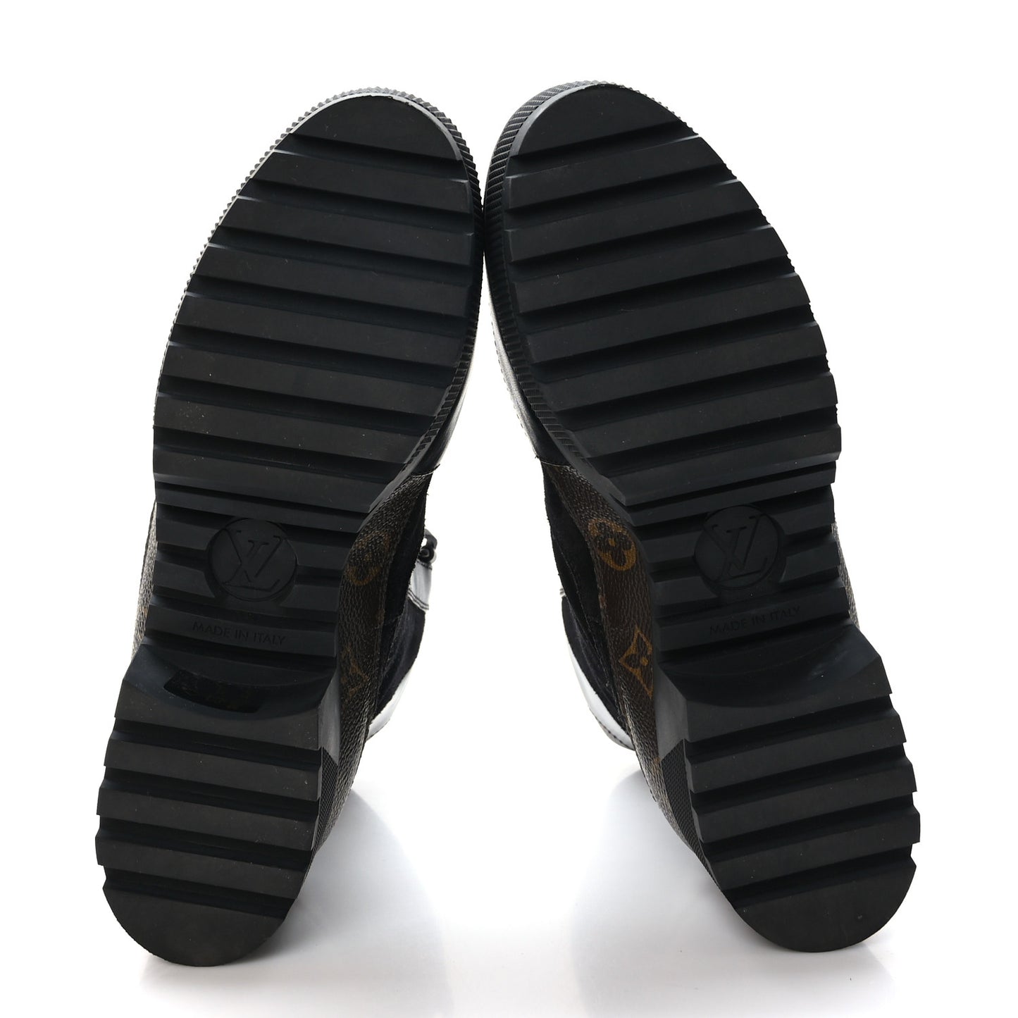 Suede Calfskin Monogram Laureate Platform Desert Boots 40 Black