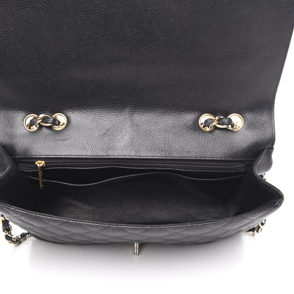 Chanel Caviar Quilted Jumbo Single Flap Black 5 of 16
