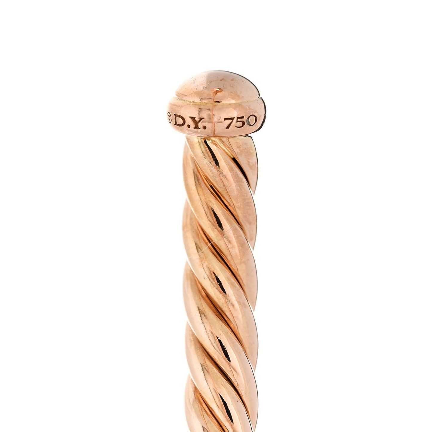 18K Rose Gold 4mm Cablespira Bracelet