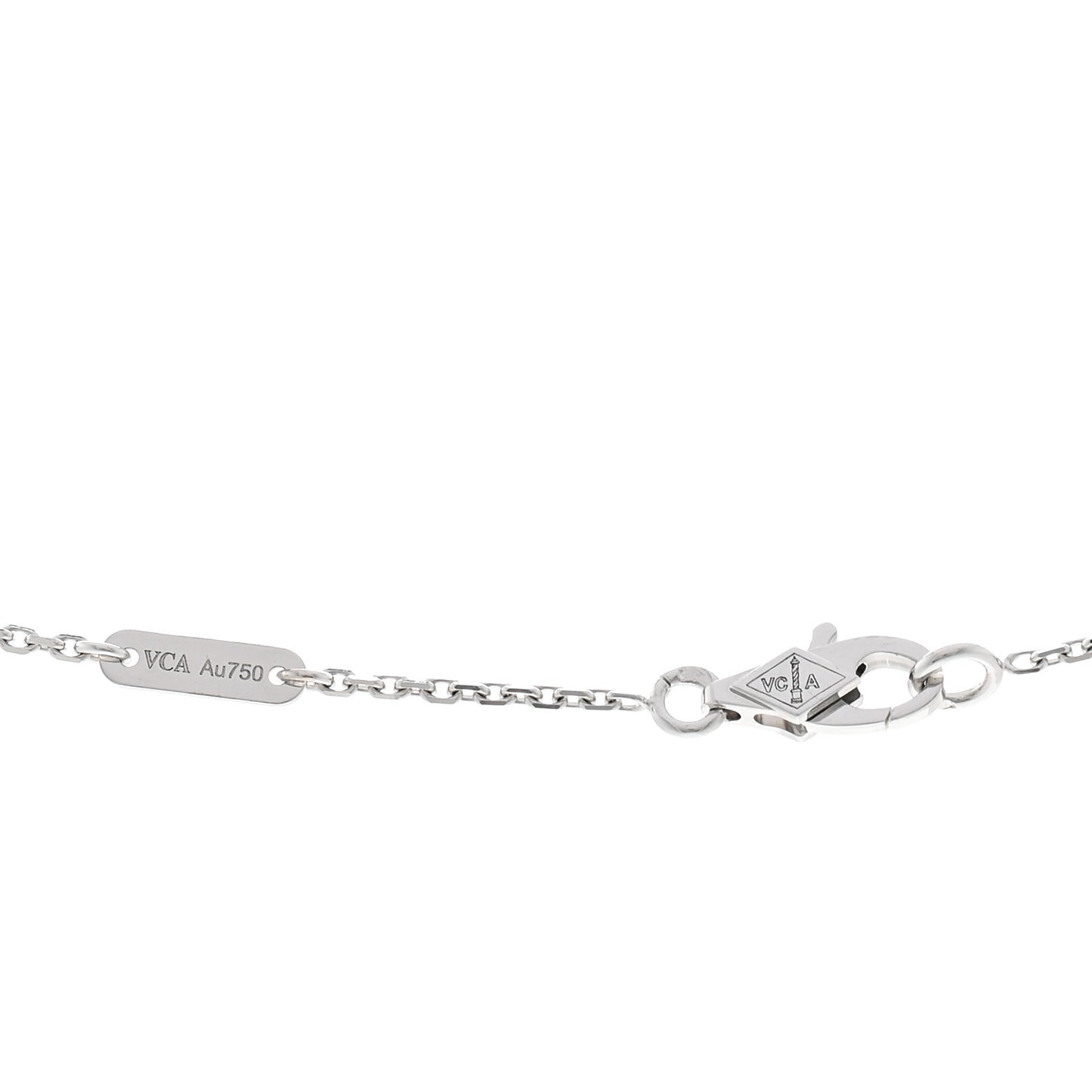 18K White Gold Diamond Mini Frivole Pendant Pave Necklace