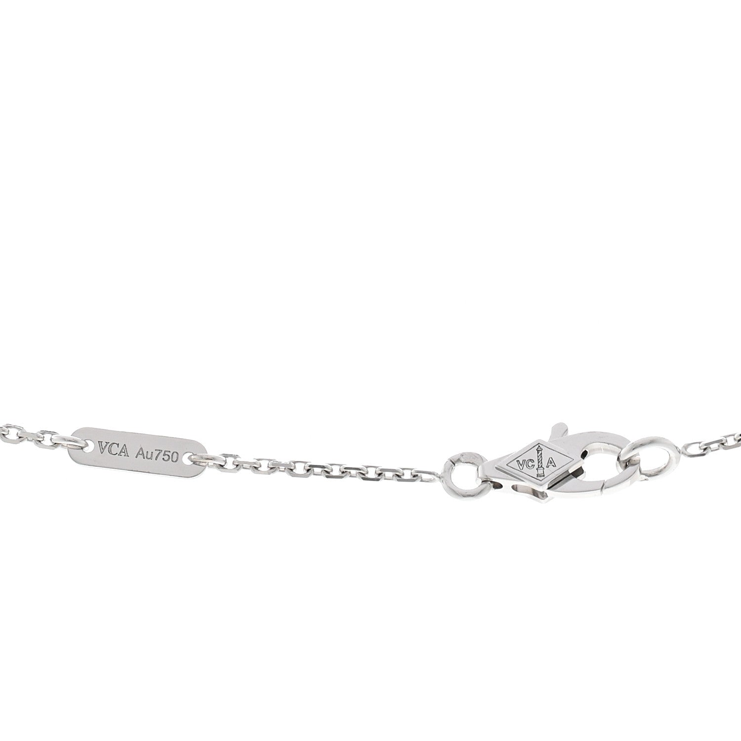 Van Cleef & Arpels 18K White Gold Diamond Mini Frivole Pendant Pave Necklace 4 of 5