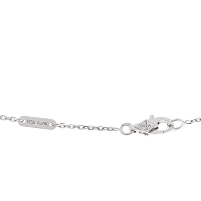 Van Cleef & Arpels 18K White Gold Diamond Mini Frivole Pendant Pave Necklace 4 of 5