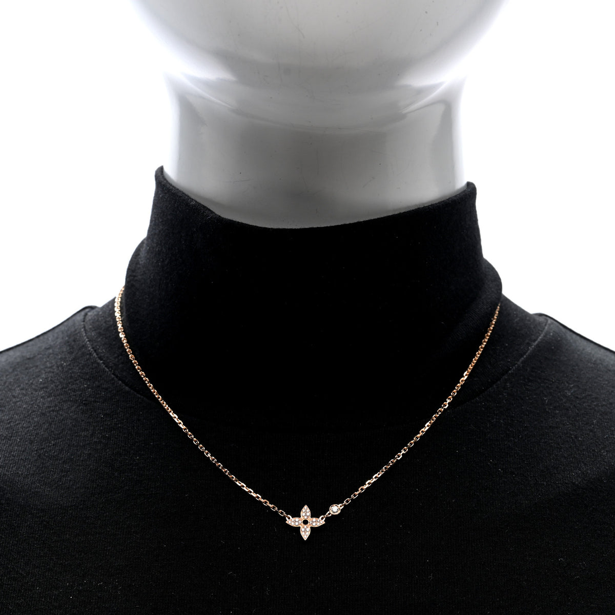 18K Pink Gold Diamond Idylle Blossom Pendant Necklace
