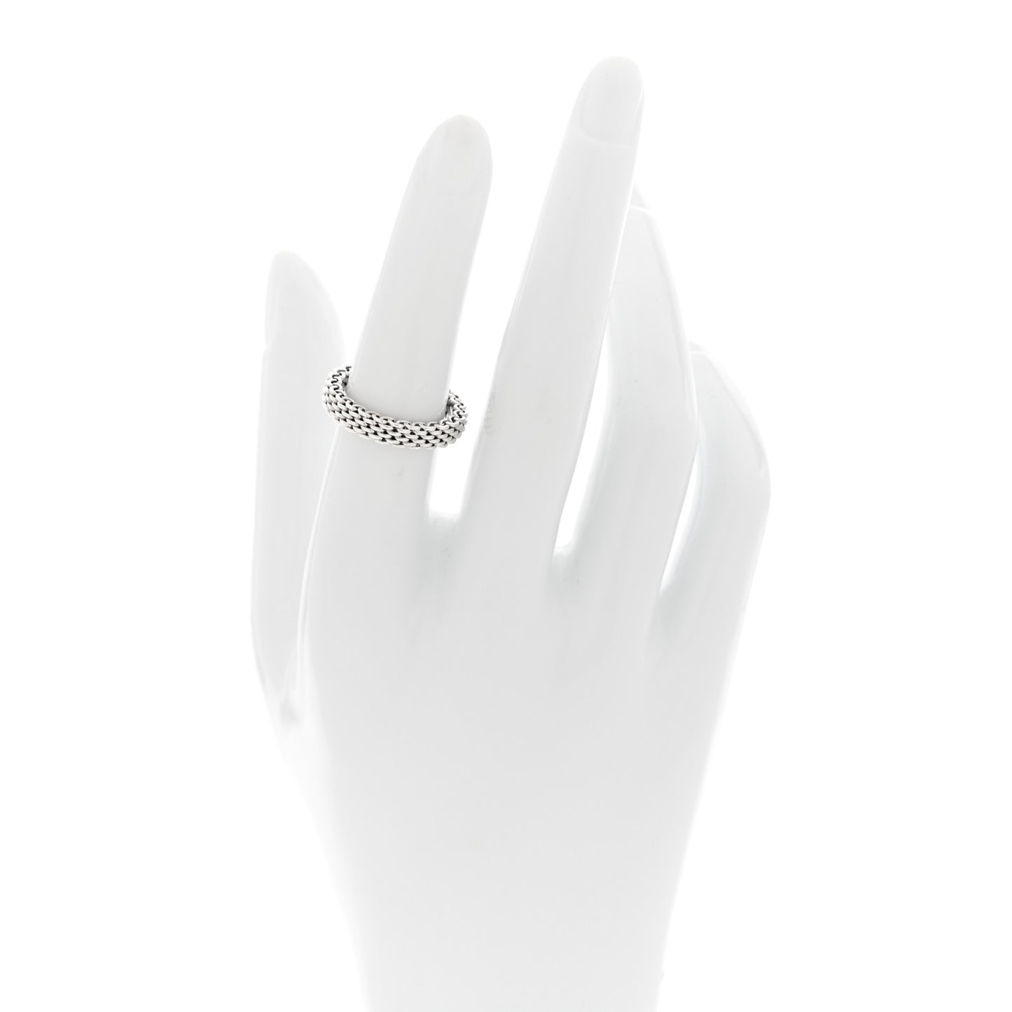 Sterling Silver Narrow Mesh Somerset Ring 51 5.75