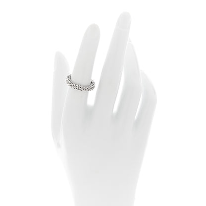 Tiffany Sterling Silver Narrow Mesh Somerset Ring 51 5.75 2 of 4