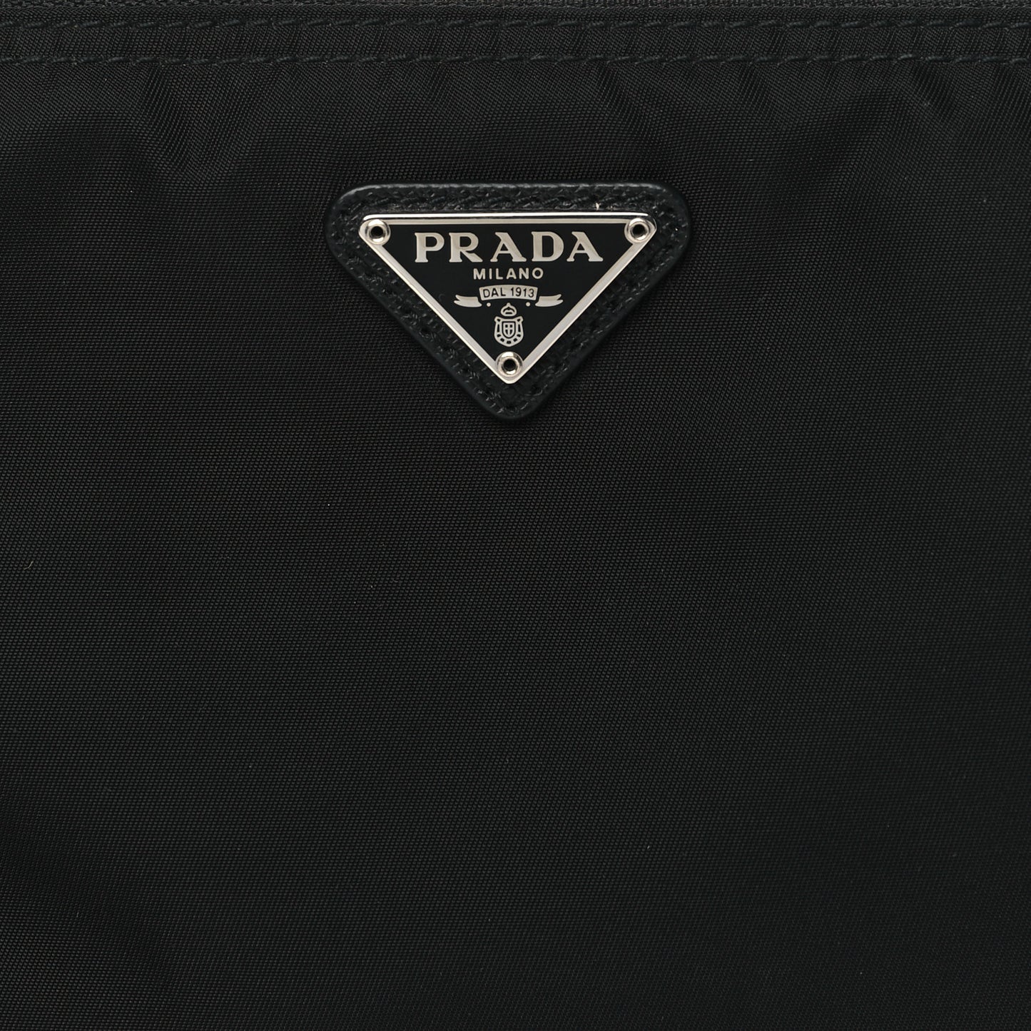 Nylon Tessuto Cosmetic Pouch Black