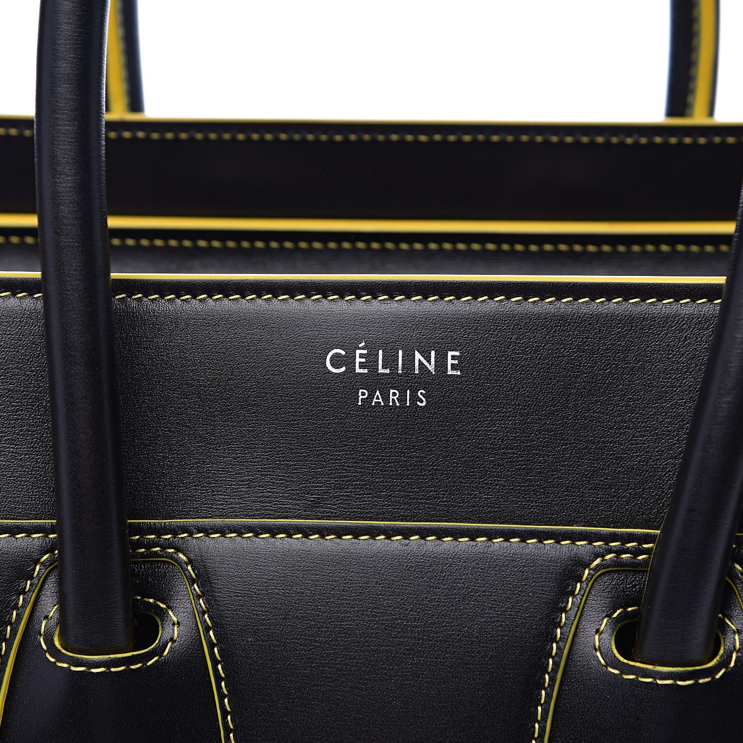 Celine Satin Calfskin Debossed Micro Luggage Black 7 of 10