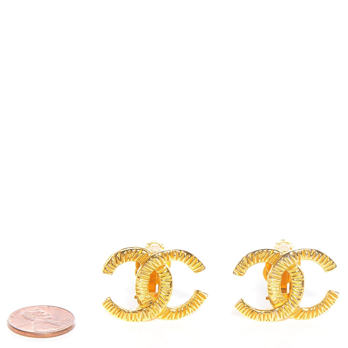CC Clip On Earrings Gold