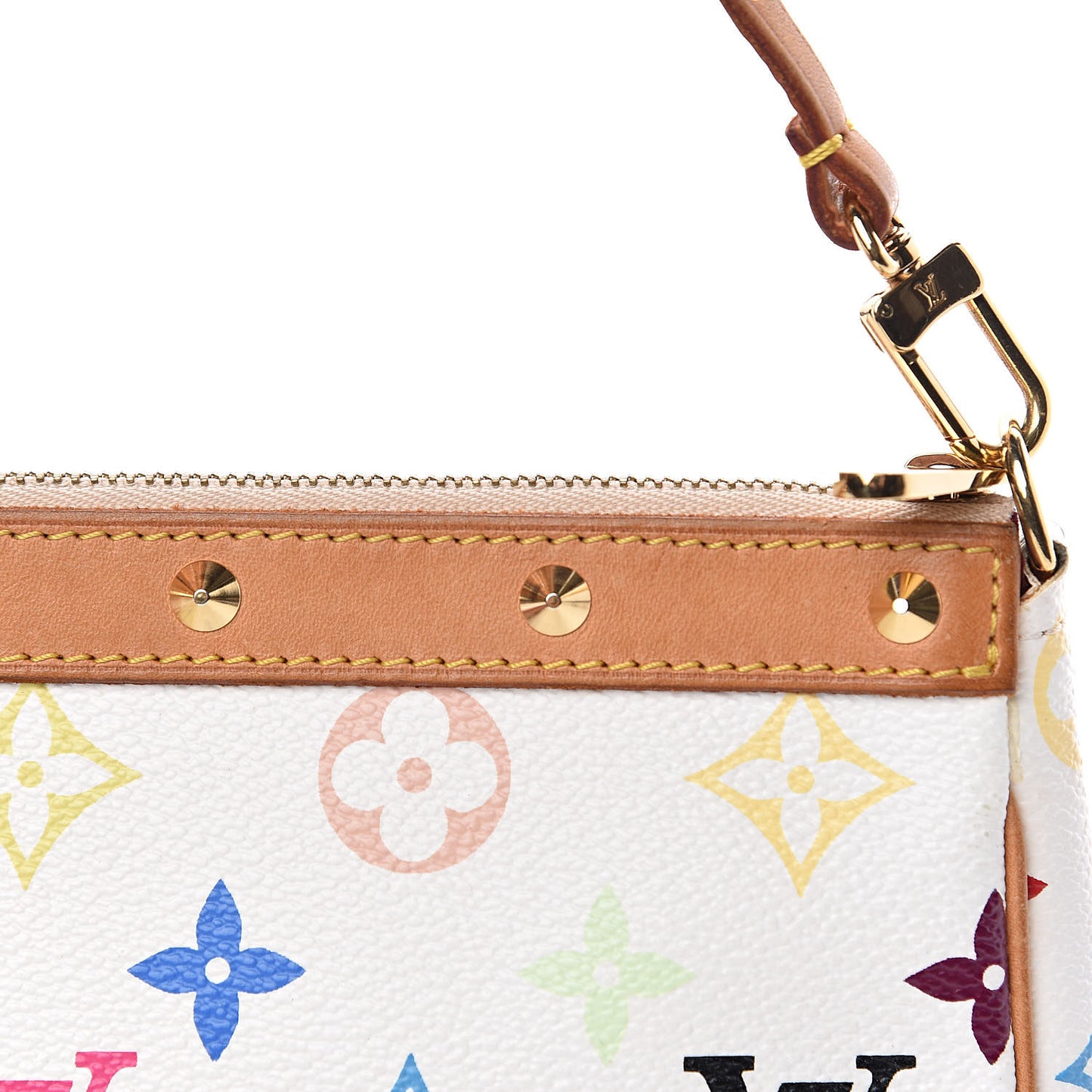 Monogram Multicolor Pochette Accessories White