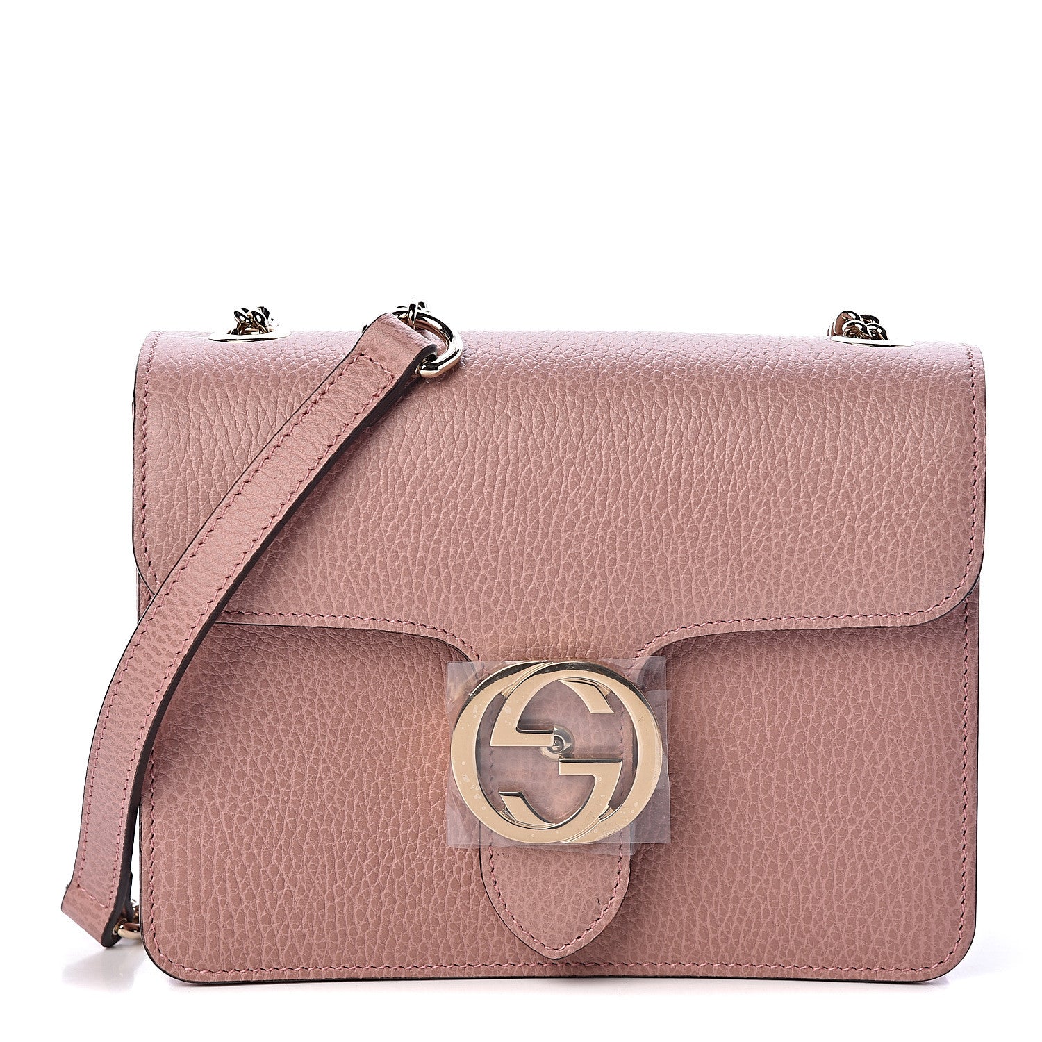 Gucci Dollar Calfskin Small Interlocking G Shoulder Bag Soft Pink 1 of 10