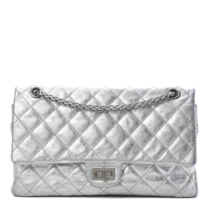 Chanel Metallic Aged Calfskin Quilted 2.55 Reissue 226 Flap Silver 1 of 12