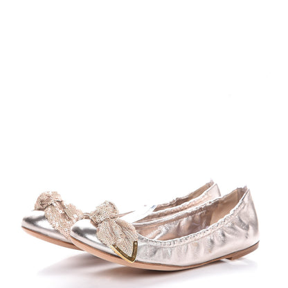 Louis Vuitton Metallic Lambskin Amulet Ballerina Flats 36 Rose Gold 3 of 7