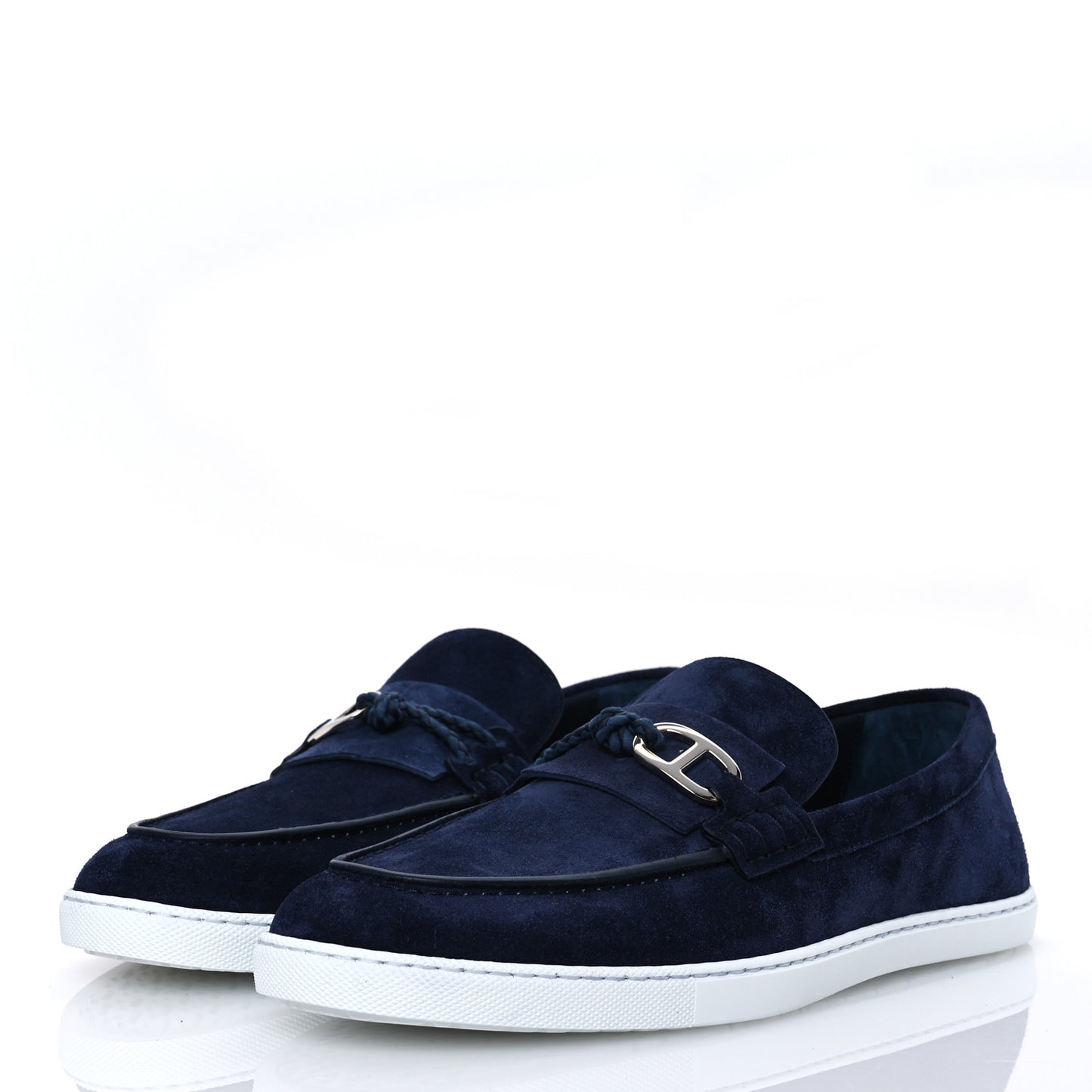 Suede Calfskin Ignacio Loafers 43 Bleu Marine