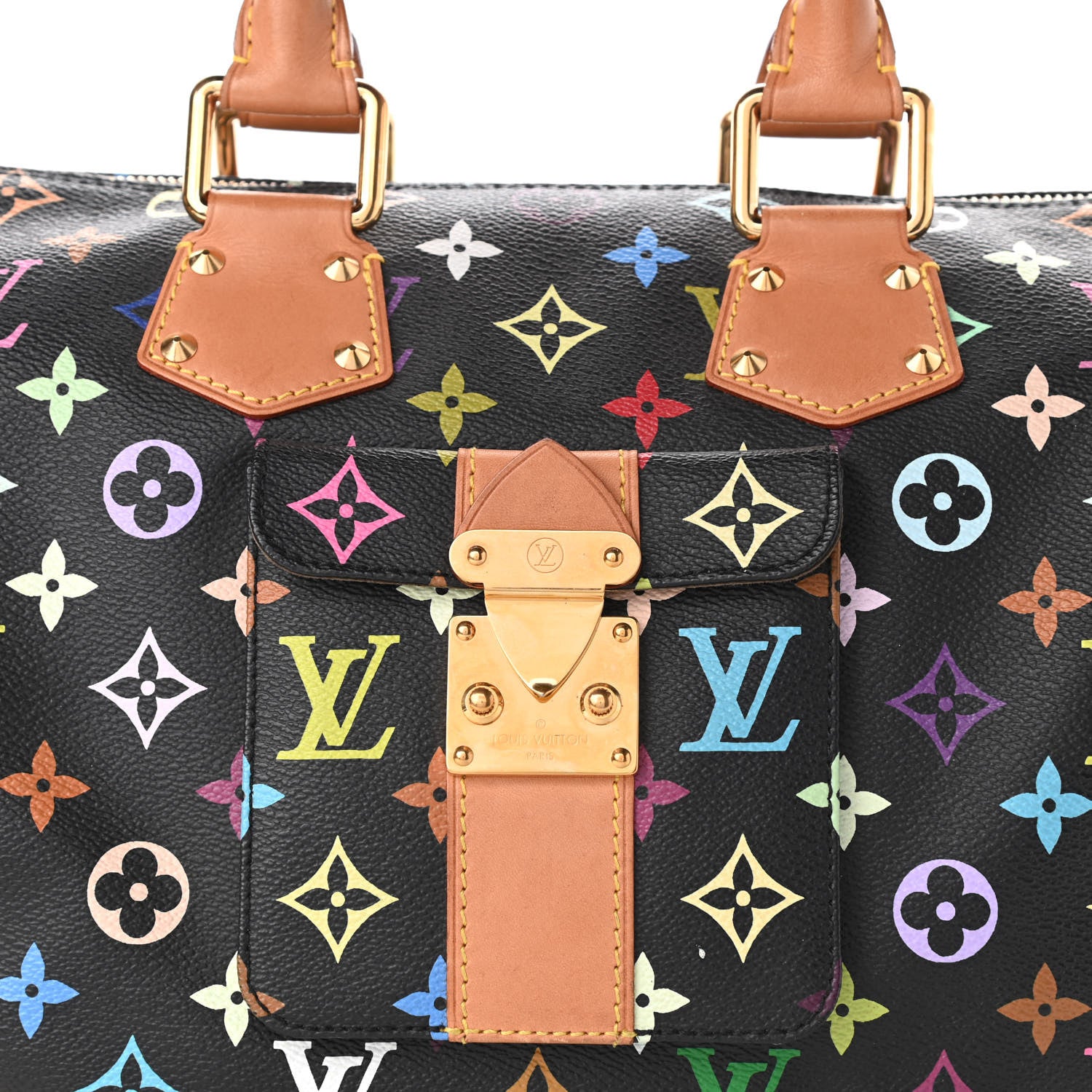 Louis Vuitton Monogram Multicolor Speedy 30 Black 7 of 9
