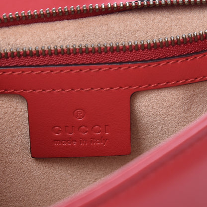 Gucci Calfskin Matelasse Small GG Marmont Shoulder Bag Hibiscus Red 6 of 13