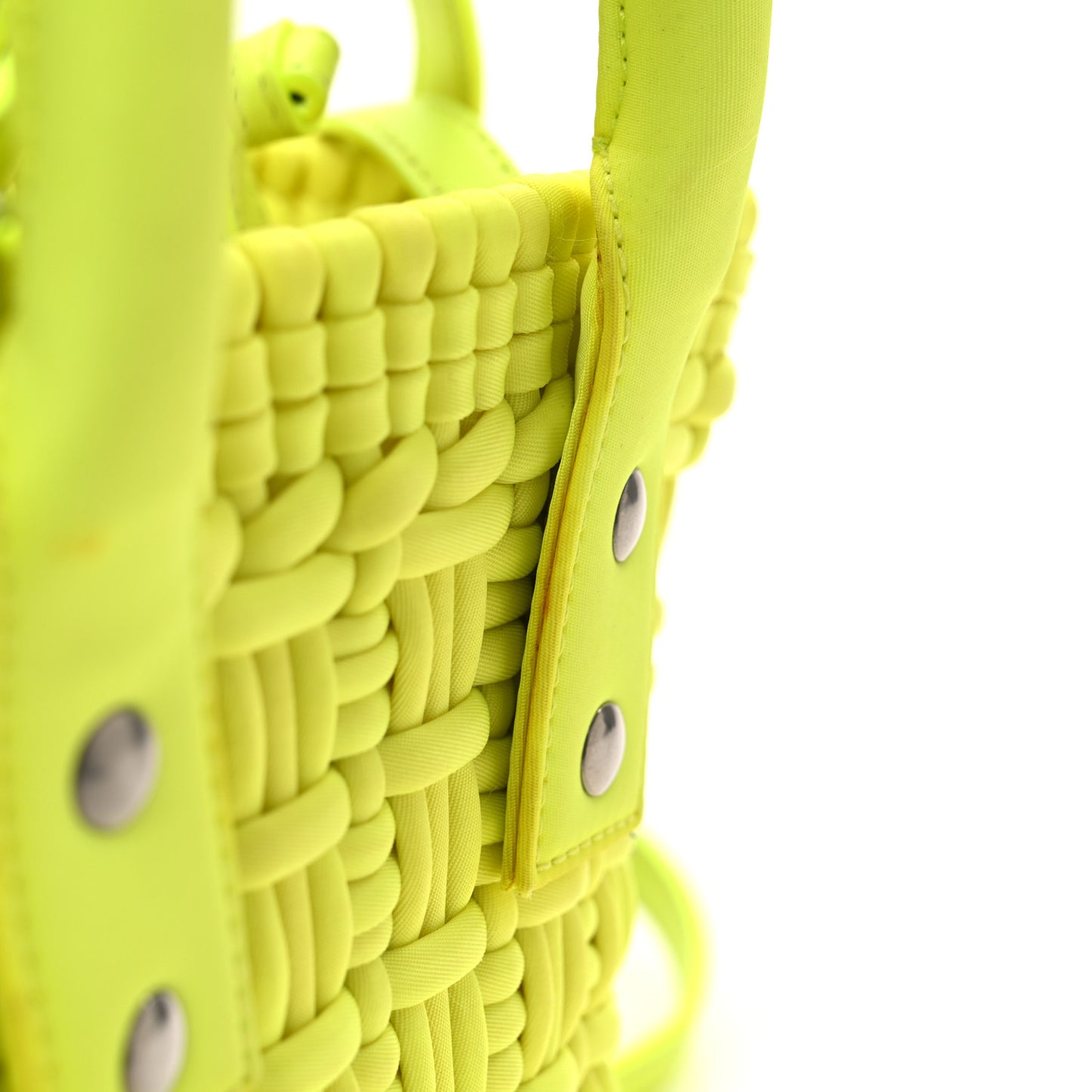 Faux Calfskin XXS Bistro Basket Fluo Yellow