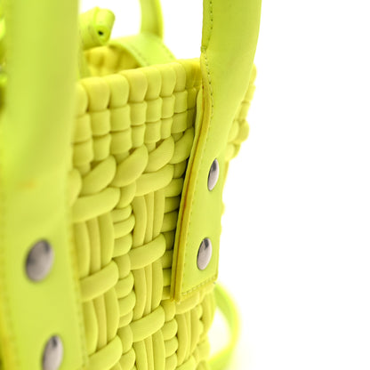 Balenciaga Faux Calfskin XXS Bistro Basket Fluo Yellow 12 of 12