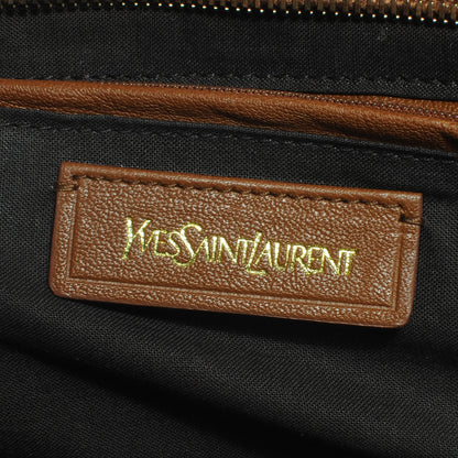 Saint Laurent Leather Medium Cabas Chyc Whiskey 6 of 7