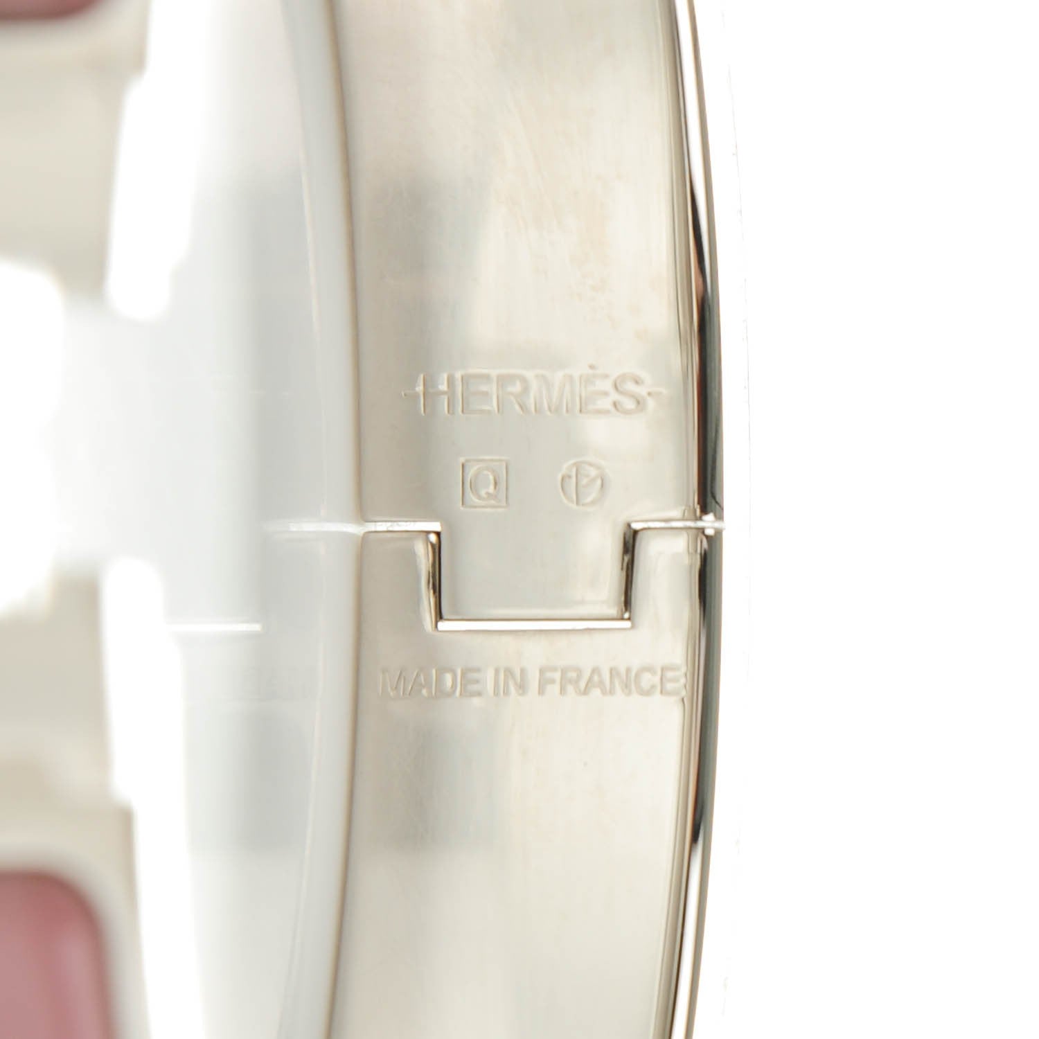 Hermes Enamel Narrow Clic Clac H Bracelet PM Bois De Rose 3 of 5