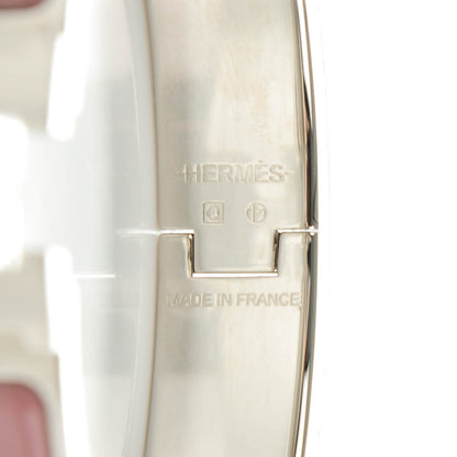 Hermes Enamel Narrow Clic Clac H Bracelet PM Bois De Rose 3 of 5