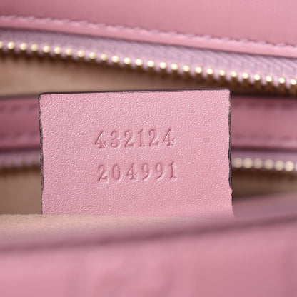 Gucci Guccissima Signature Small Zippered Bucket Tote Rose Baby Candy 8 of 8