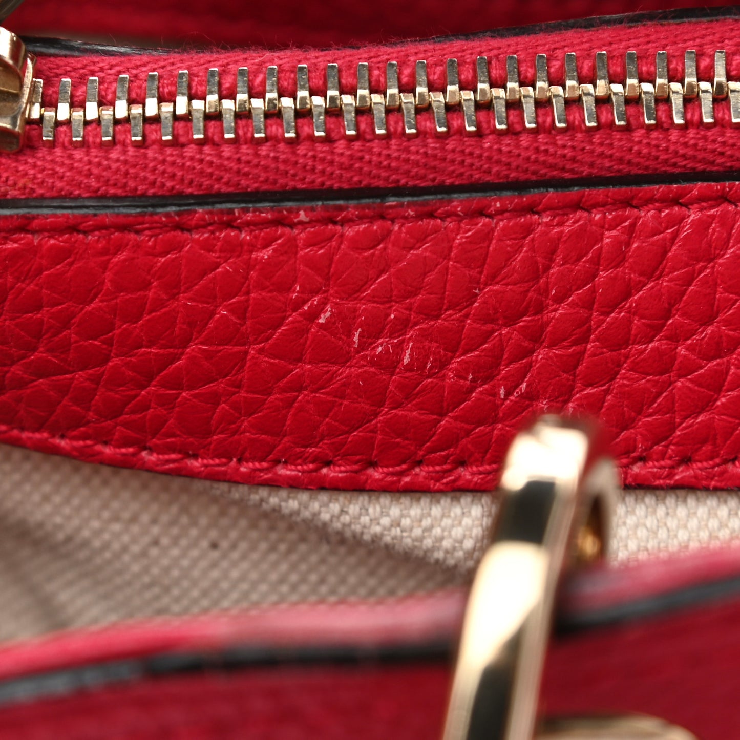 Pebbled Calfskin Bi-Color Medium Bamboo Shopper Tote Fuchsia Orange