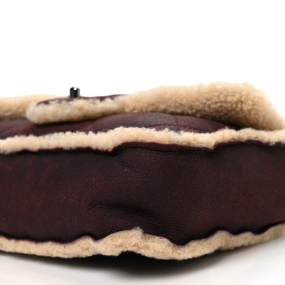 Chanel Shearling Quilted Medium Single Flap Bordeaux 10 of 12