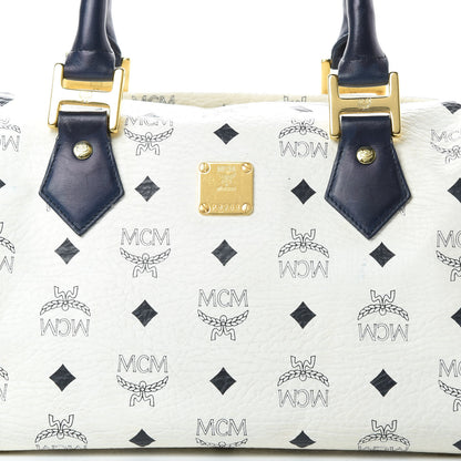 MCM Visetos Boston Satchel White 8 of 14
