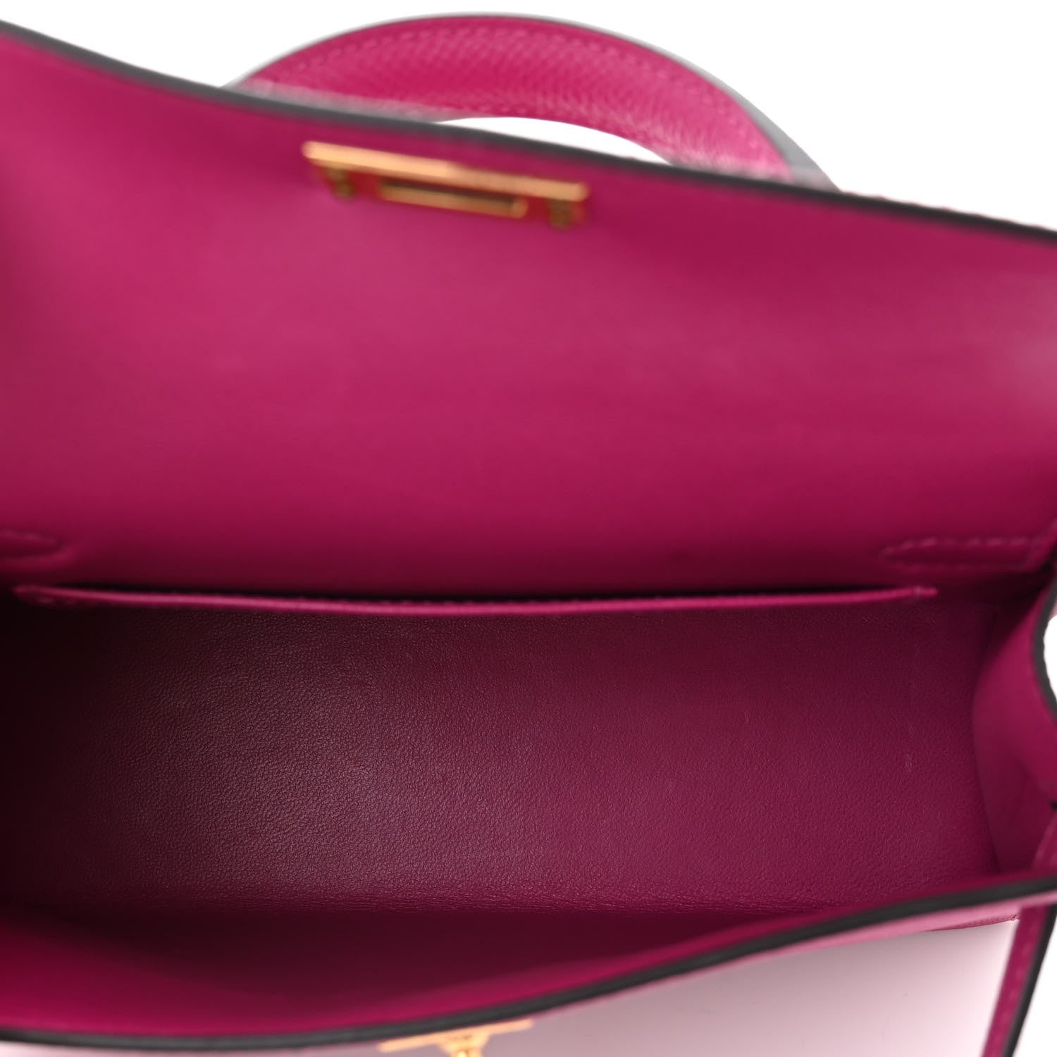 Hermes Epsom Horseshoe Mini Kelly Sellier 20 Rose Pourpre 5 of 9