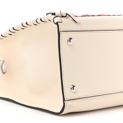 Fendi Vitello Century F is Whipstitch Bi-Color Regular Runaway Satchel Camelia Orzo Multicolor 10 of 14