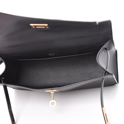 Hermes Swift Kelly Pochette Clutch Black 7 of 31
