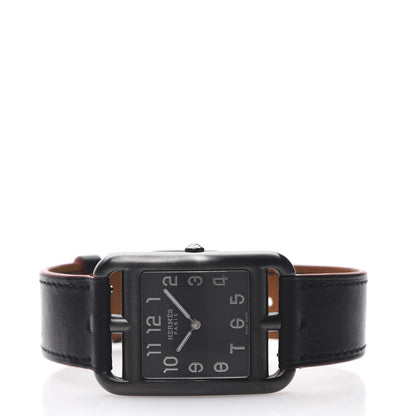 Hermes PVD Stainless Steel Barenia 29mm Cape Cod Quartz Watch Noir 3 of 11